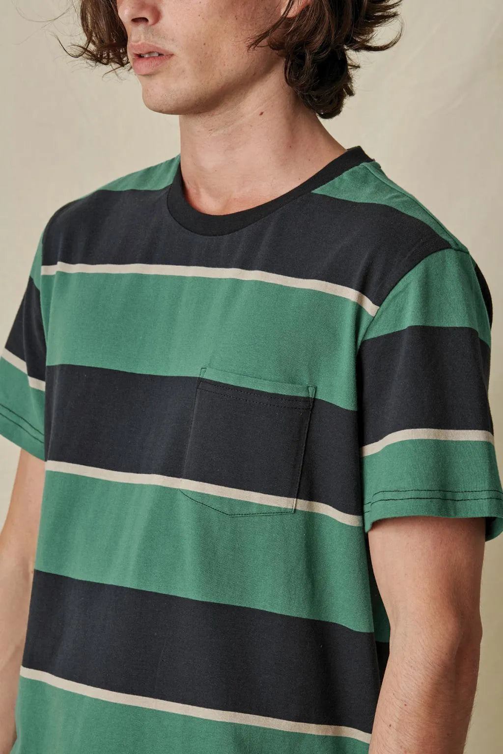 Camiseta Globe Bootleg Dreams Stripe Tee Sea