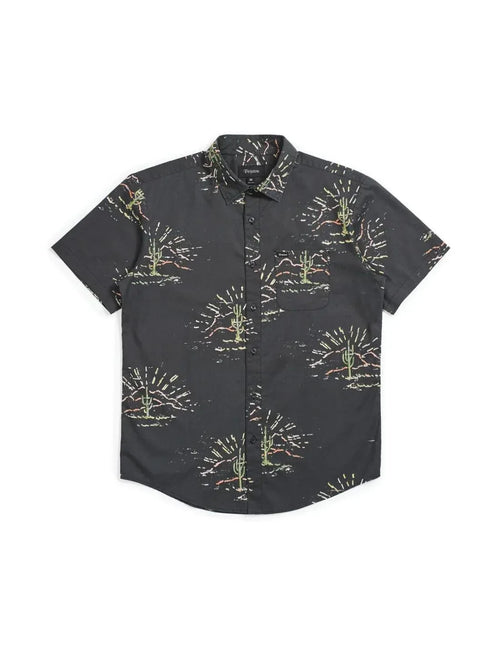 Camisa Brixton Charter print washed black