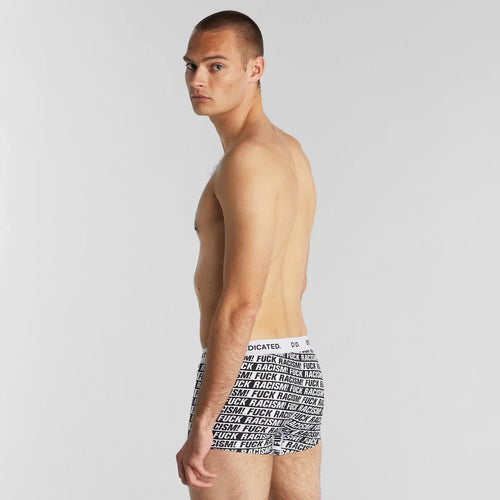 Boxer Dedicated Kalix Fuck Racism White