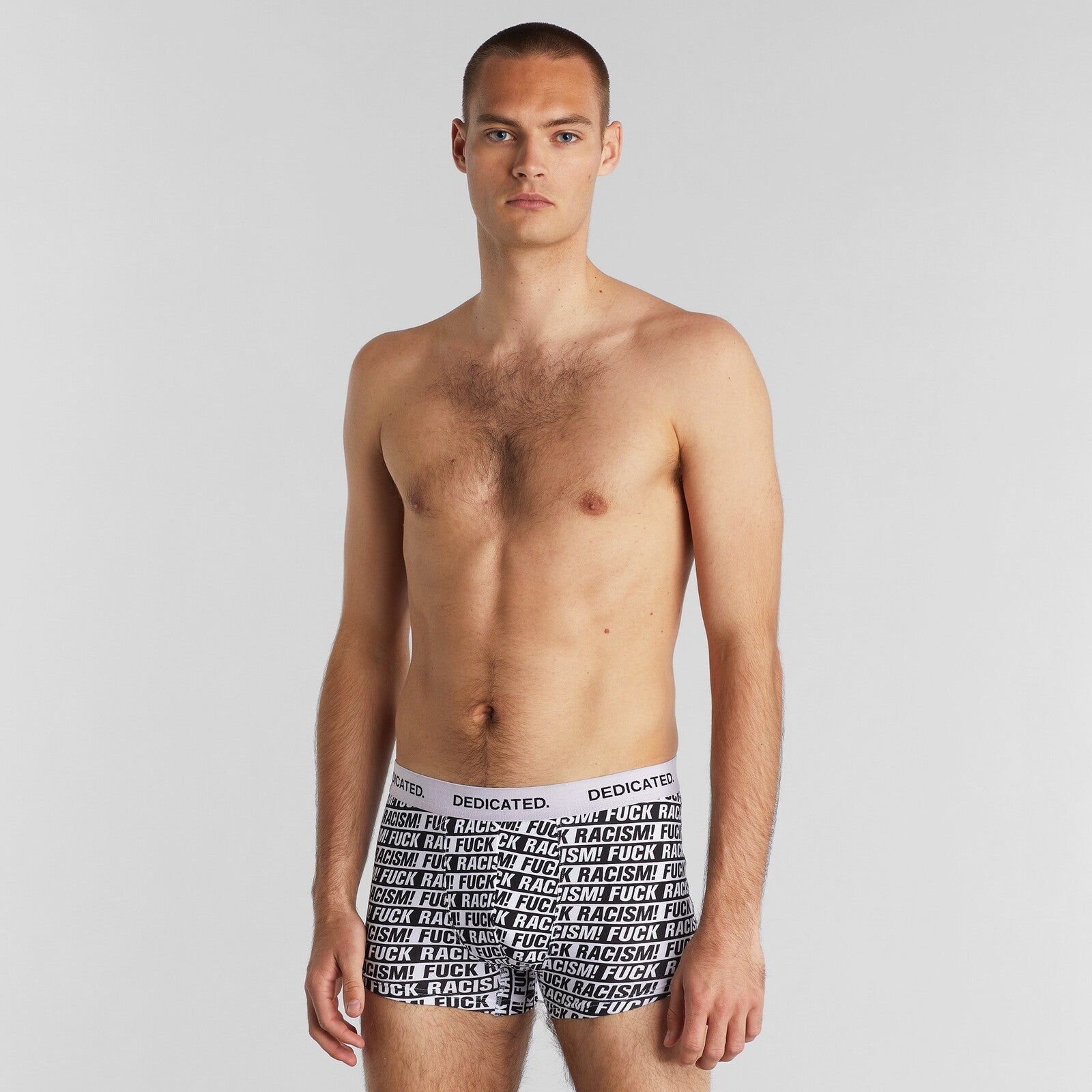 Boxer Dedicated Kalix Fuck Racism White