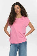 Camiseta Nümph Nulizy Top Pink Carnation - Roundtrip