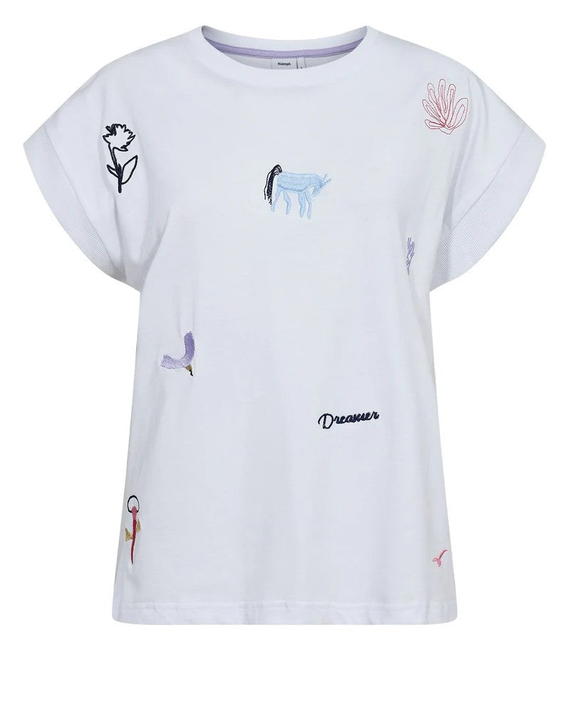 Camiseta Nümph Nudebora T-Shirt Bright White