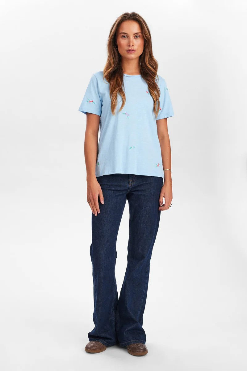 Camiseta Nümph Nusuis T-Shirt Cerulean