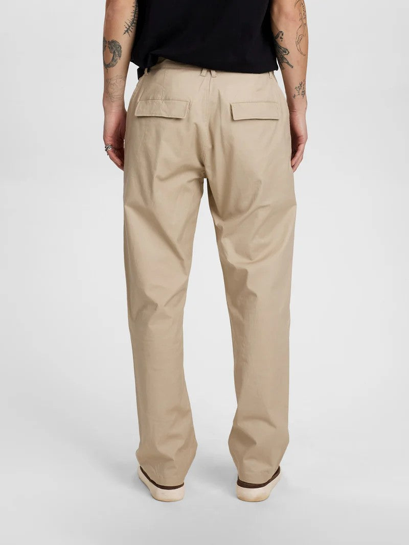 Pantalones Anerkjendt Akjan Belt Pants Feather Gray