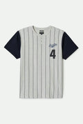 Camiseta Brixton The League Baseball Heather Grey Ash - Roundtrip