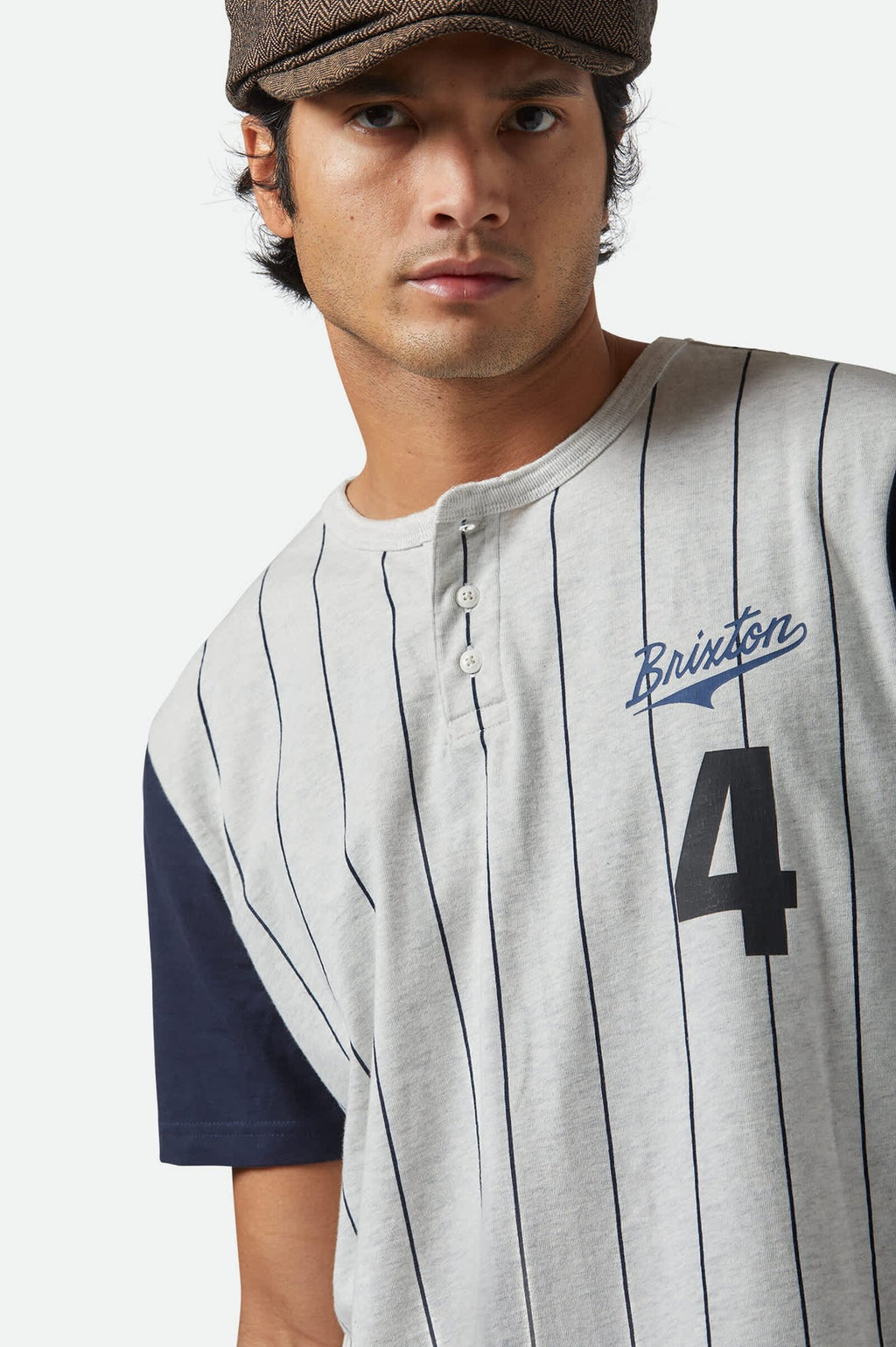 Camiseta Brixton The League Baseball Heather Grey Ash