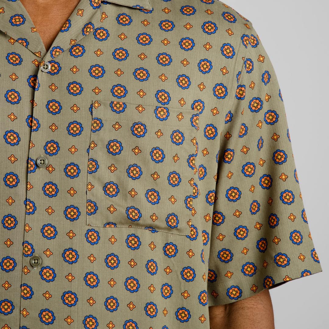 Camisa Dedicated Marstrand Medallion Dusty Green