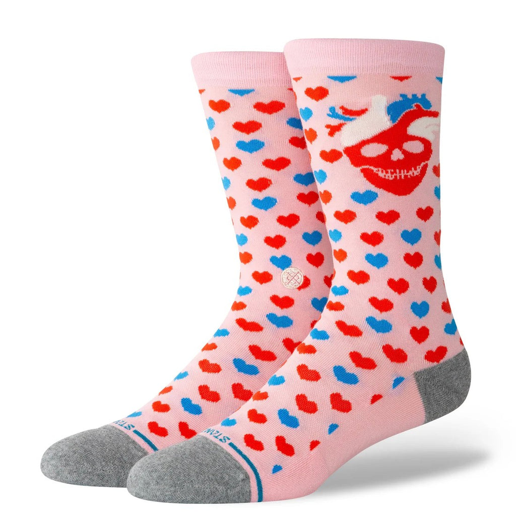 Calcetines Stance Hearted Crew Sock Pink