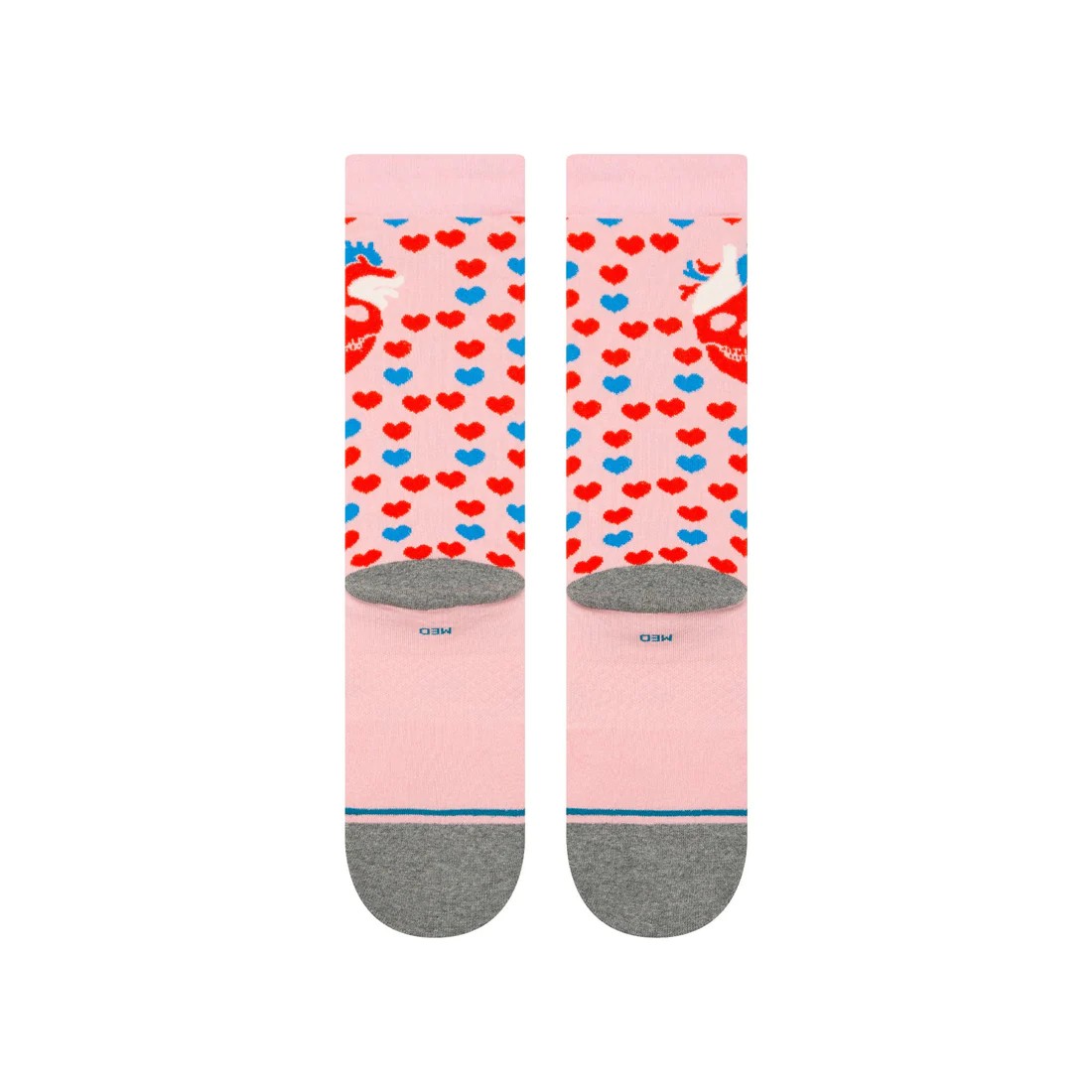 Calcetines Stance Hearted Crew Sock Pink