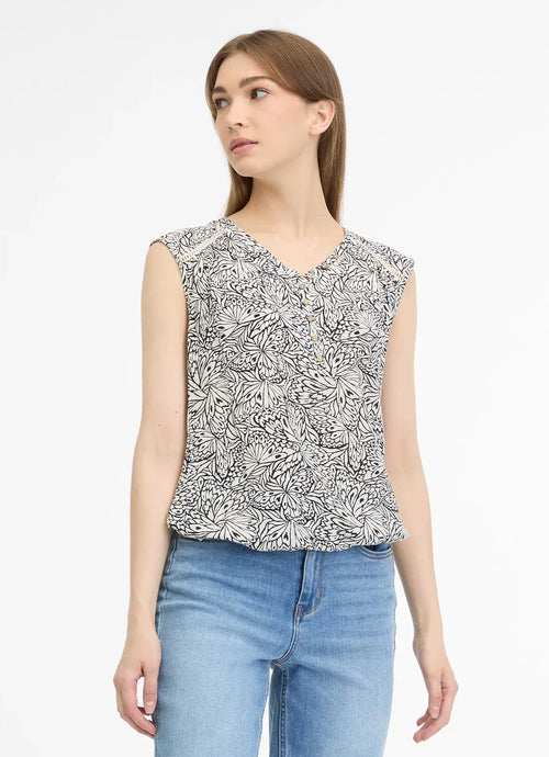 Blusa Ragwear Saltty Print Ecru