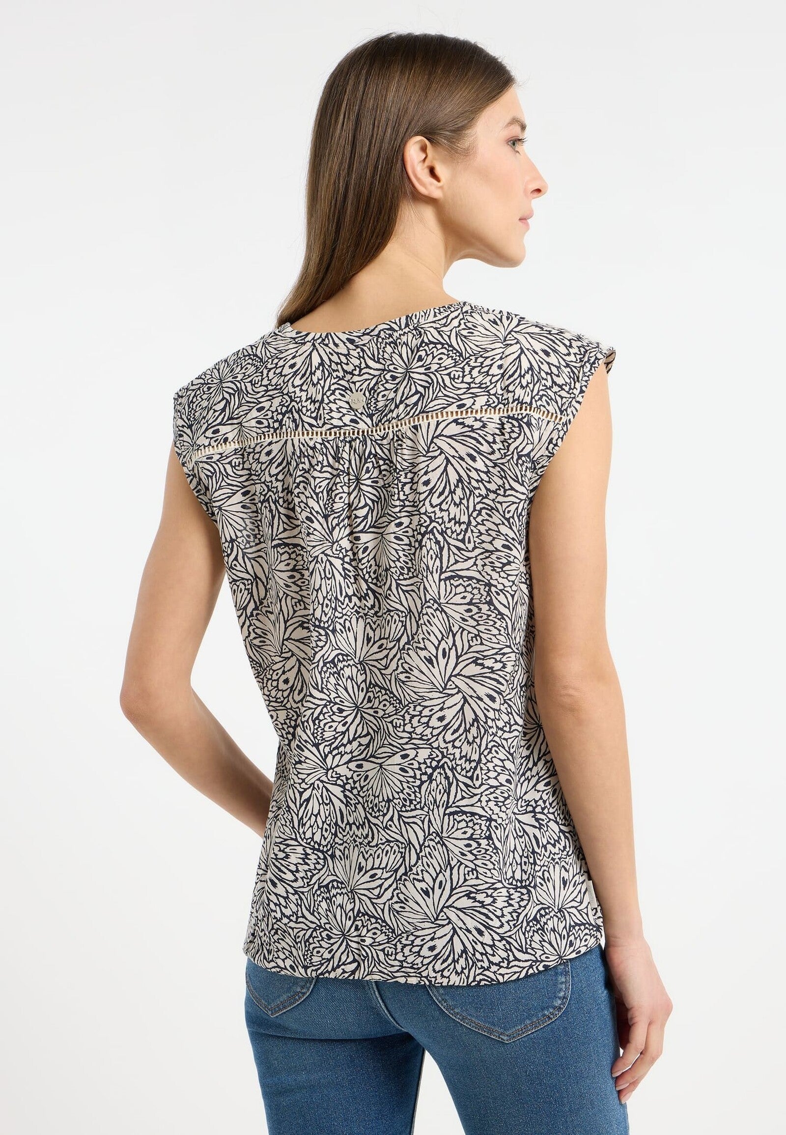 Blusa Ragwear Saltty Print Ecru