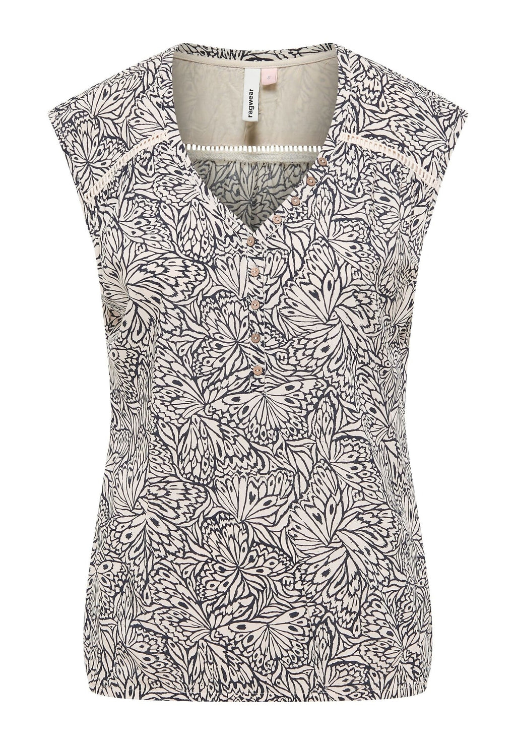 Blusa Ragwear Saltty Print Ecru