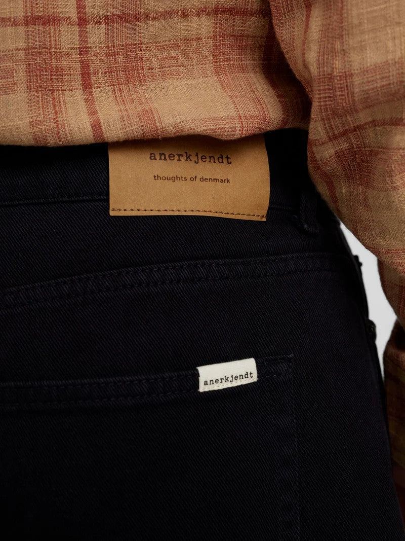 Pantalones Anerkjendt Akjanic Garment Dyed Pants Dark Grey