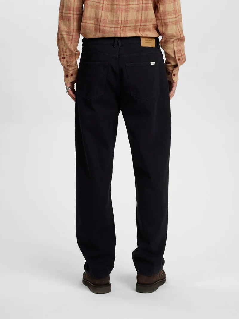 Pantalones Anerkjendt Akjanic Garment Dyed Pants Dark Grey