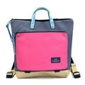 Mochila Daniel Chong Book Holder Cuadrada impermeable con bolsillo rosa
