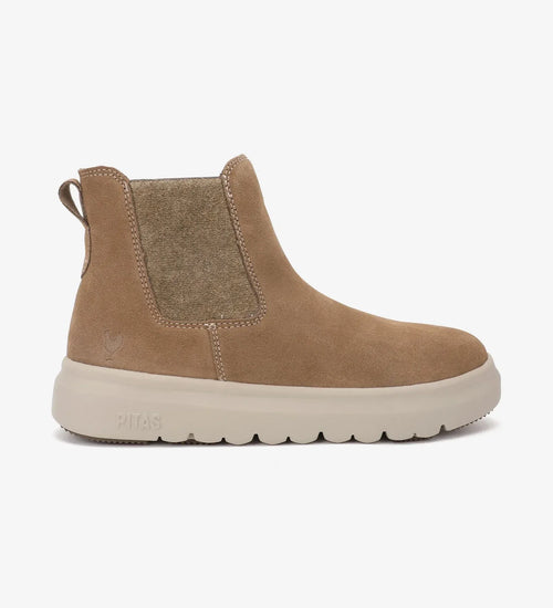 Botas Mujer Pitas Nantes Camel Estilo Chelsea