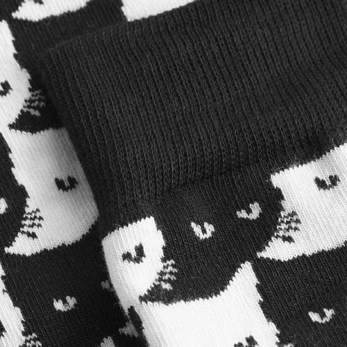 Calcetines Dedicated Sigtuna Pepita Cats Negro