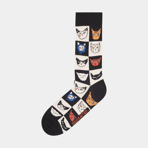 Calcetines Dedicated Socks Sigtuna Cat Bingo Black