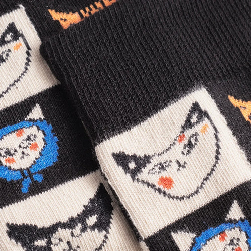 Calcetines Dedicated Socks Sigtuna Cat Bingo Black