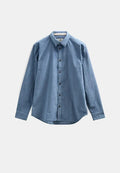 Camisa Anerkjendt Akleif Solid cord Copen Blue - Roundtrip