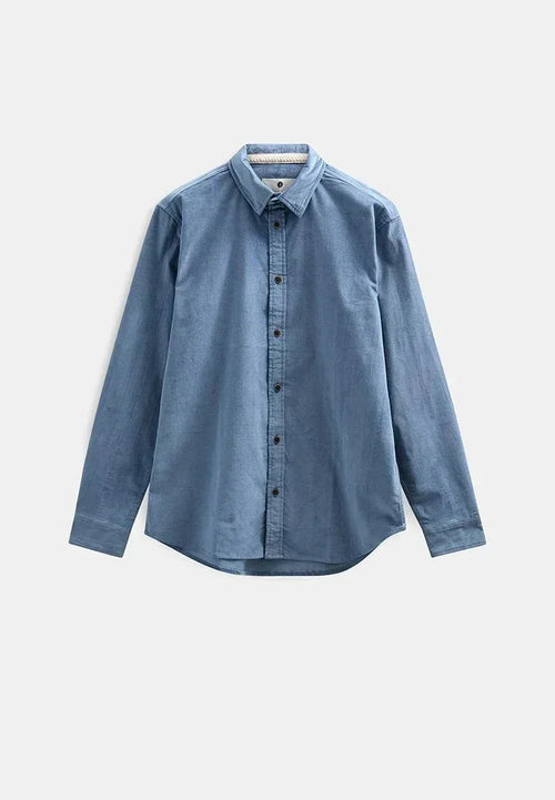 Camisa Anerkjendt Akleif Solid cord Copen Blue