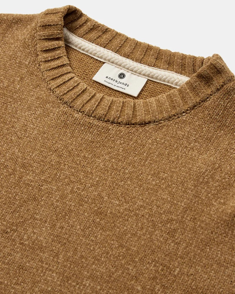 Jersey Anerkjendt Aksune Chenille Knit Golden Brown