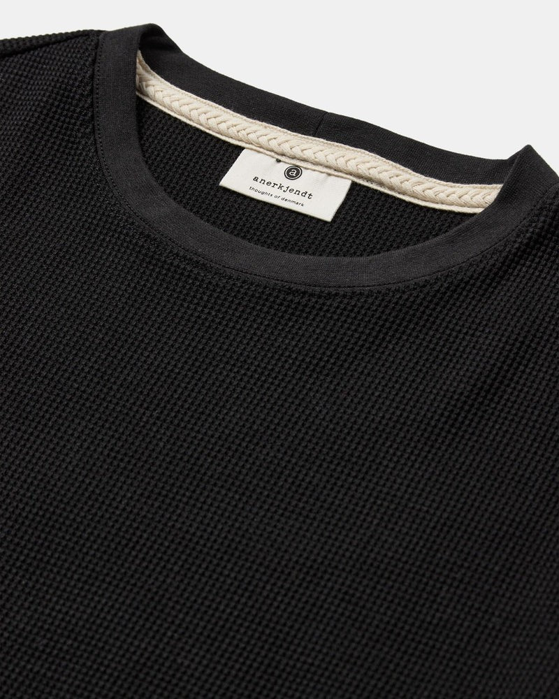 Camiseta Anerkjendt Akkikki Waffle Negro