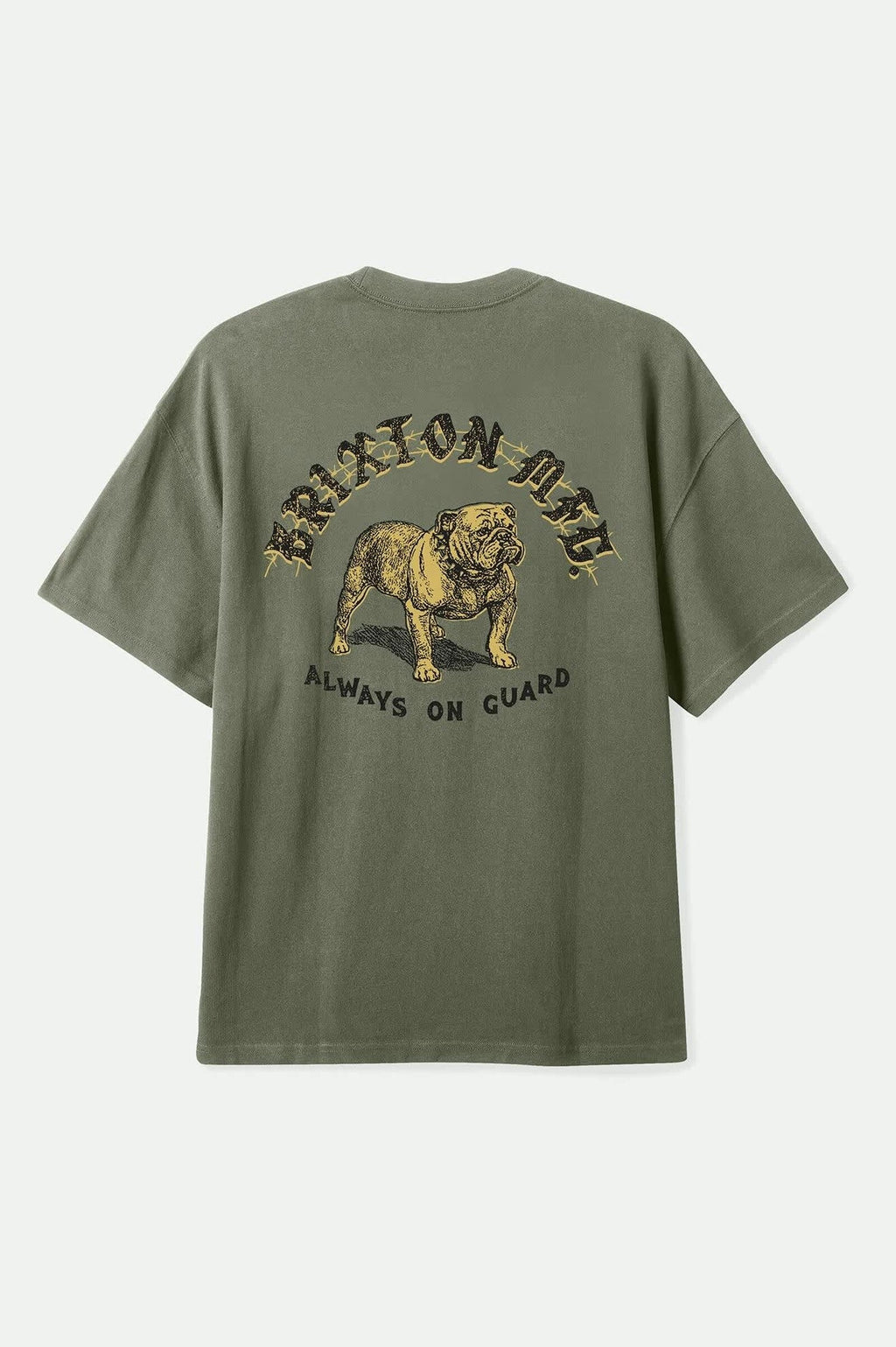 Camiseta Brixton Bauer Relaxed tee Verde oliva lavado clásico