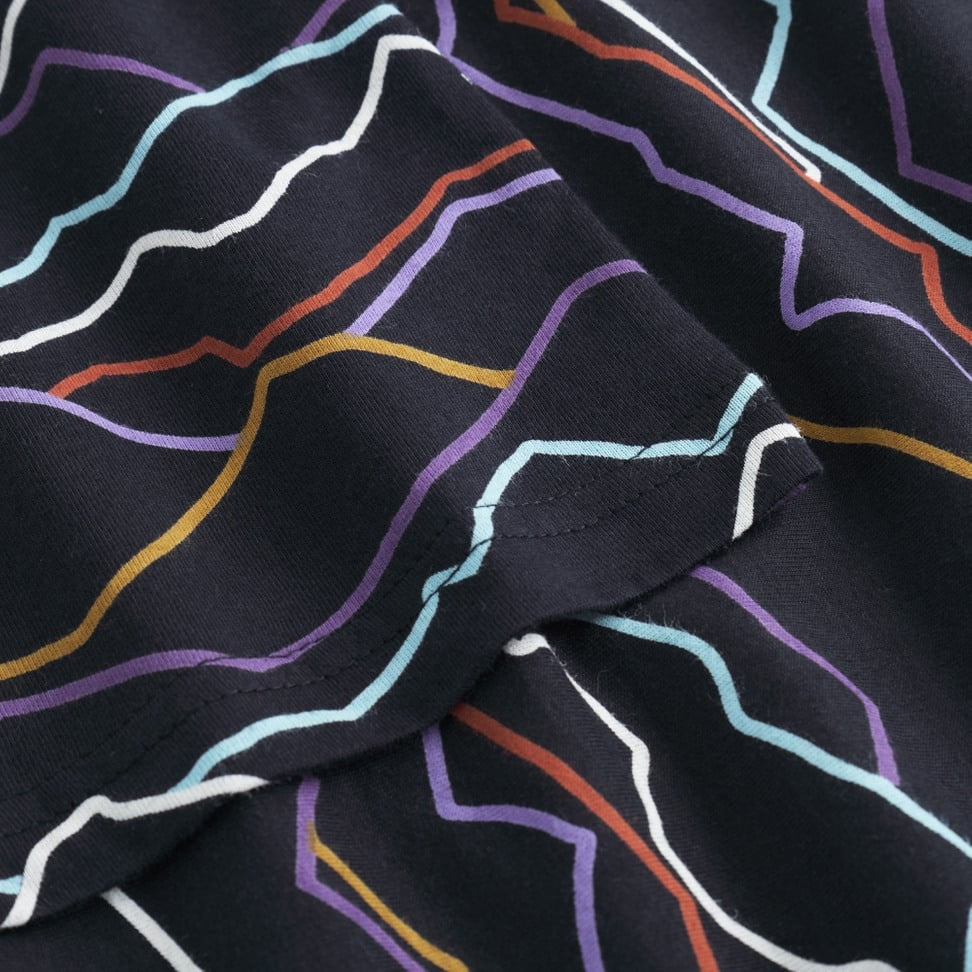 Camiseta Dedicated Stockholm Line Mountains Negro