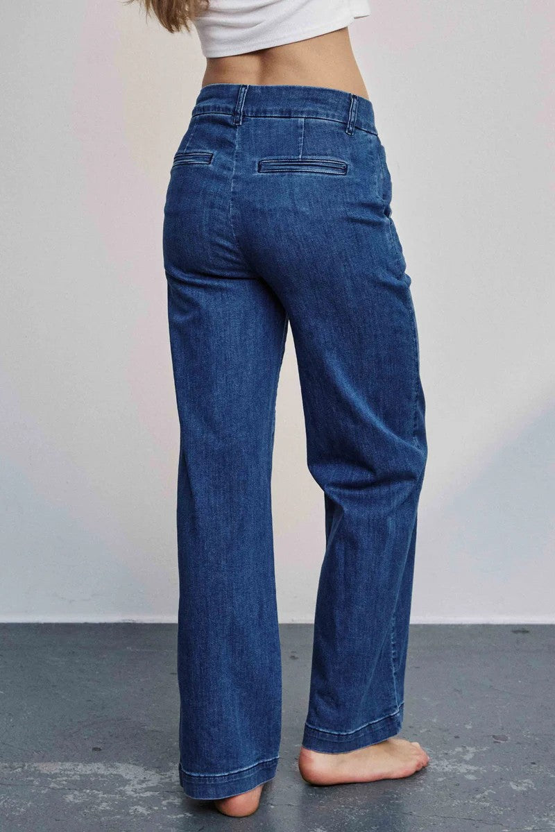 Pantalones Nümph Nuamber Pants Short Medium Blue Denim