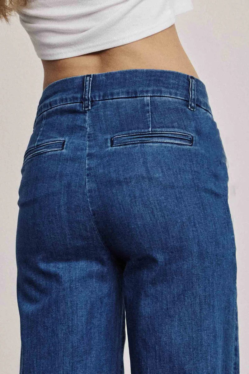 Pantalones Nümph Nuamber Pants Short Medium Blue Denim