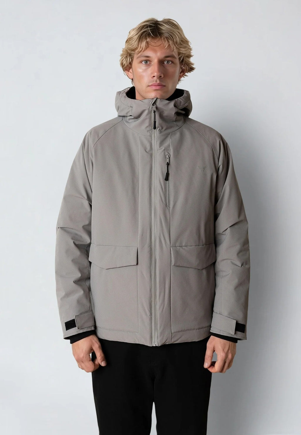 Chaqueta Impermeable Fat Moose Dominik Gris Claro