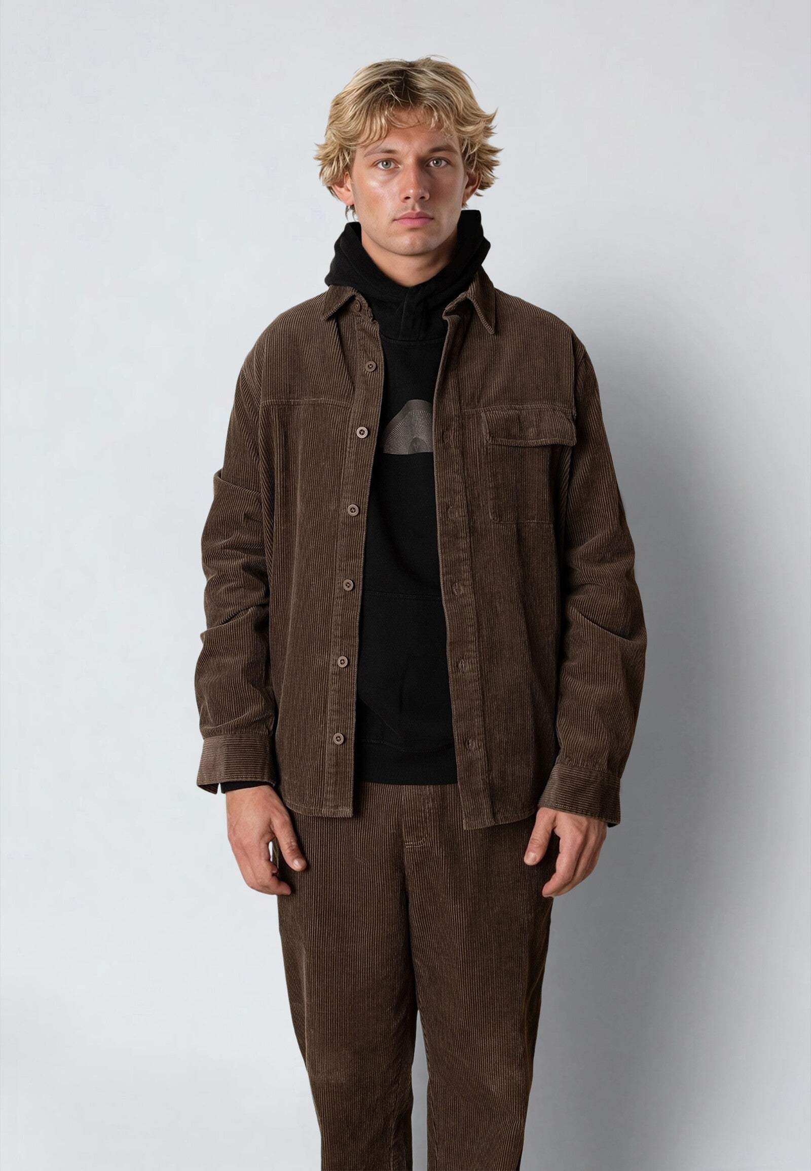 Sobre Camisa Fat Moose Owen Pana Marron