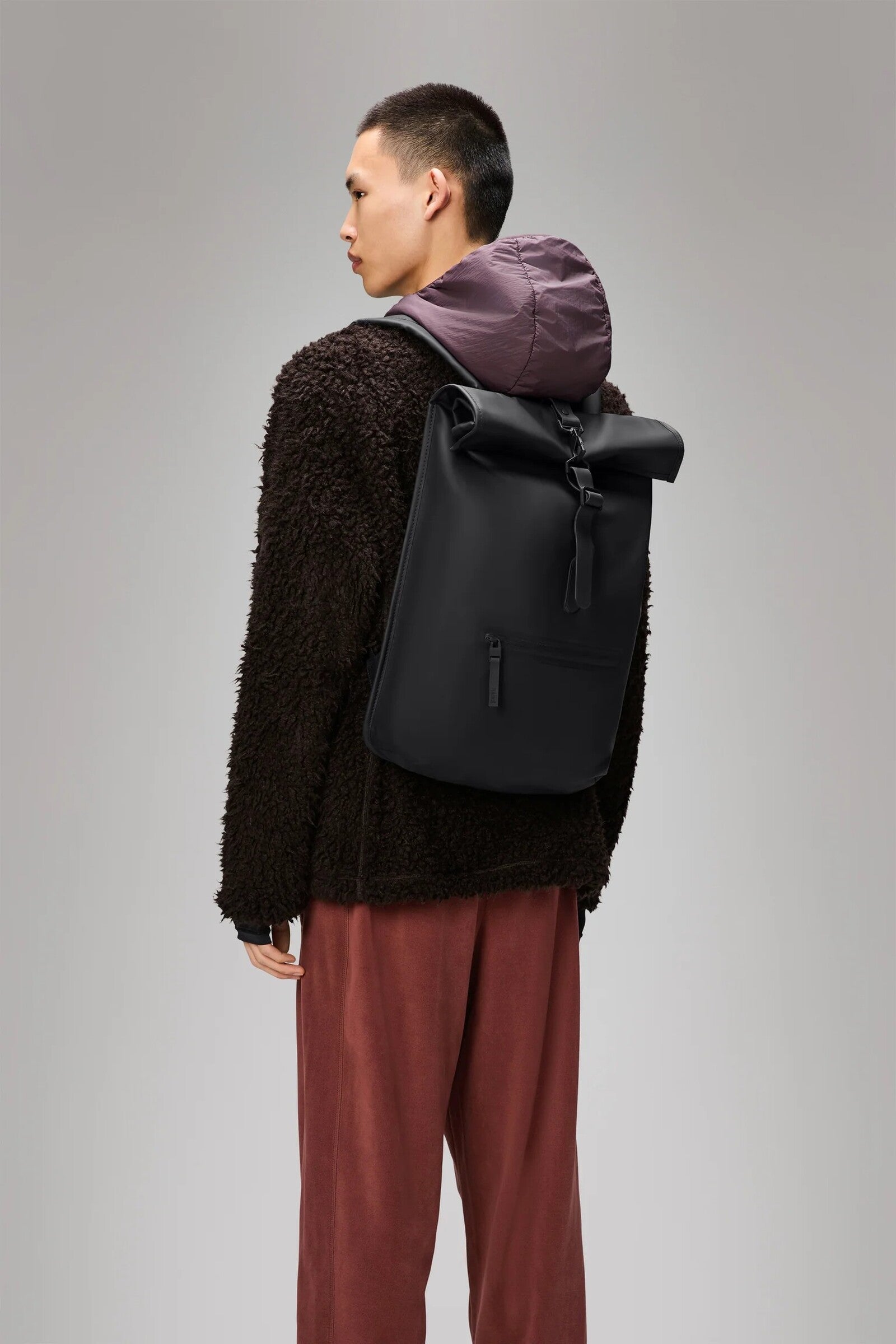 Mochila RAINS Rolltop Rucksack W3 Negra