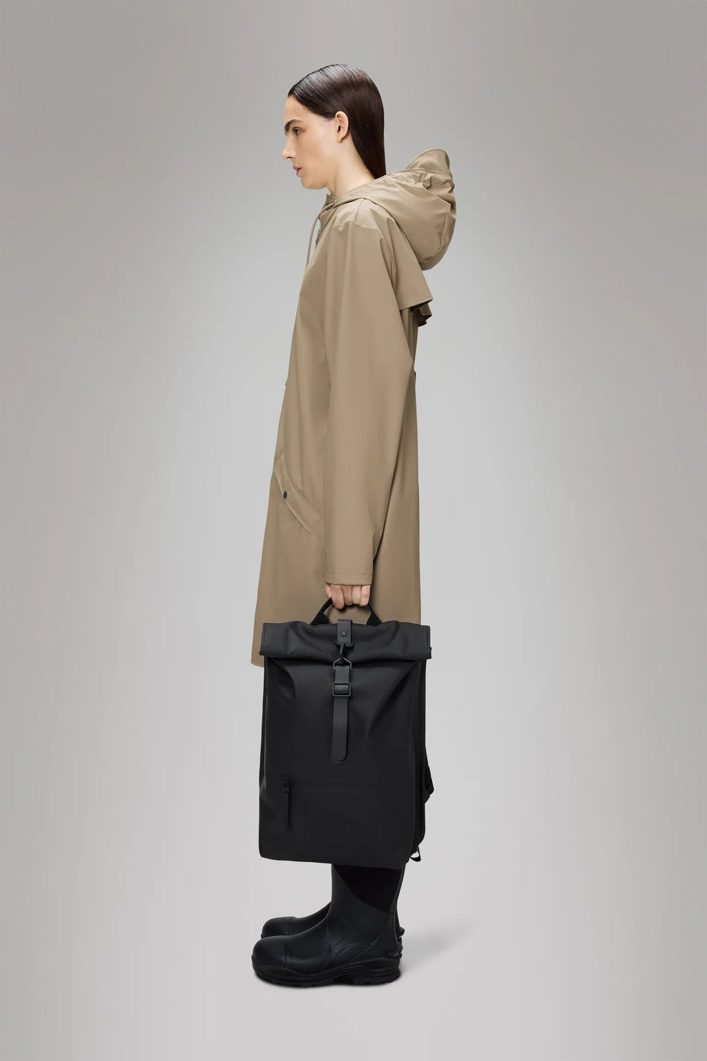 Mochila RAINS Rolltop Rucksack W3 Negra