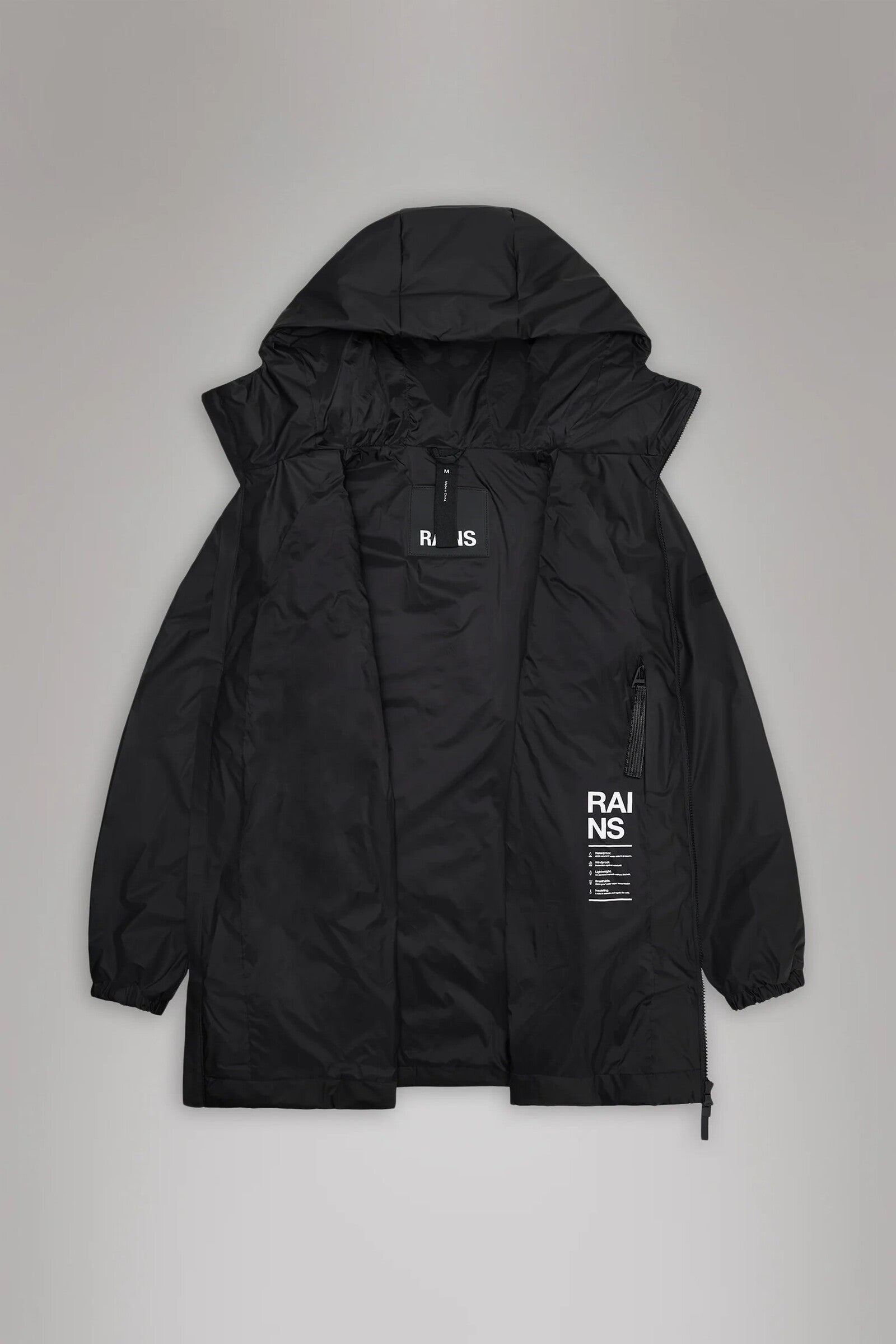 Chaqueta RAINS Lohja Long Insulated W3T1 Negro
