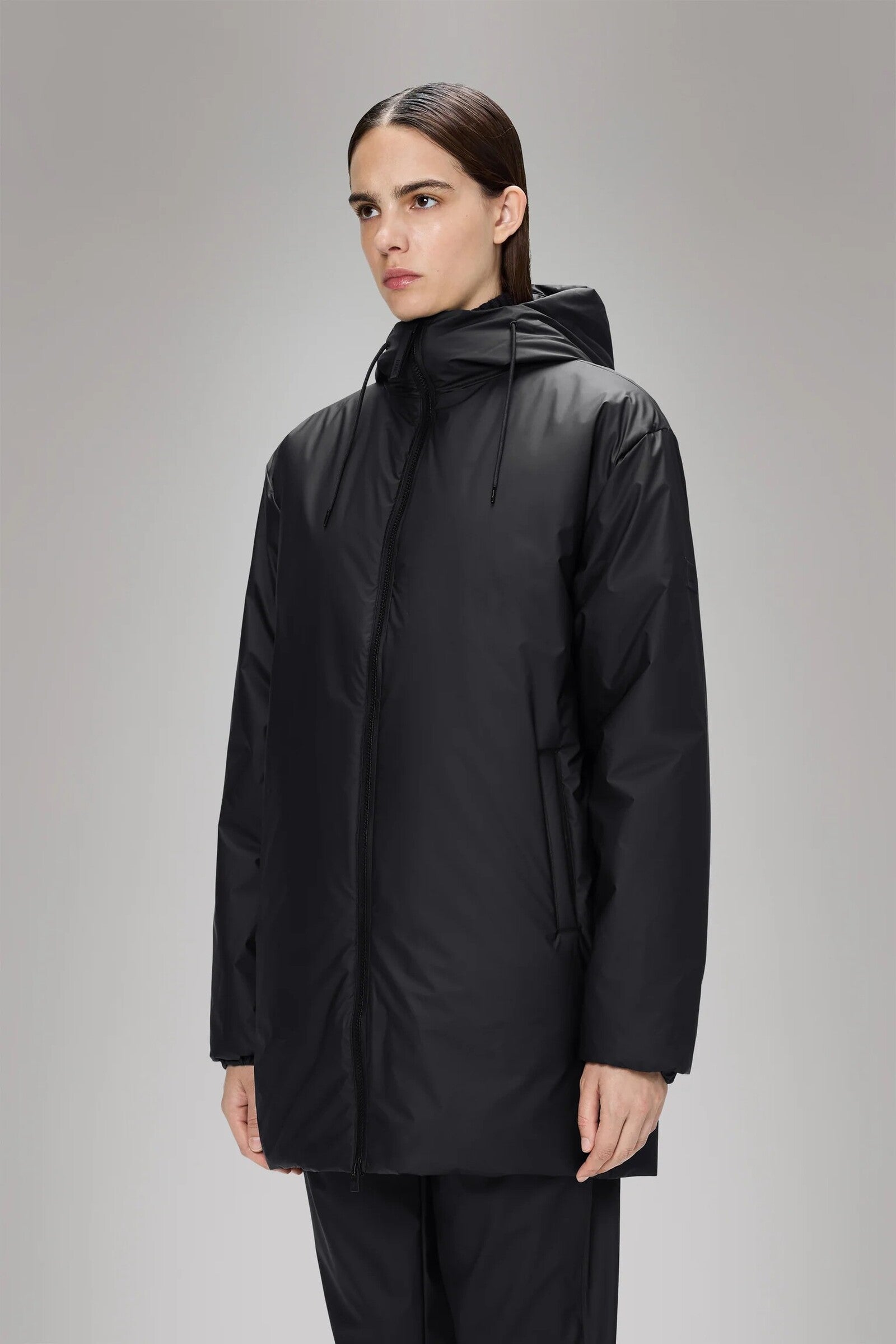 Chaqueta RAINS Lohja Long Insulated W3T1 Negro