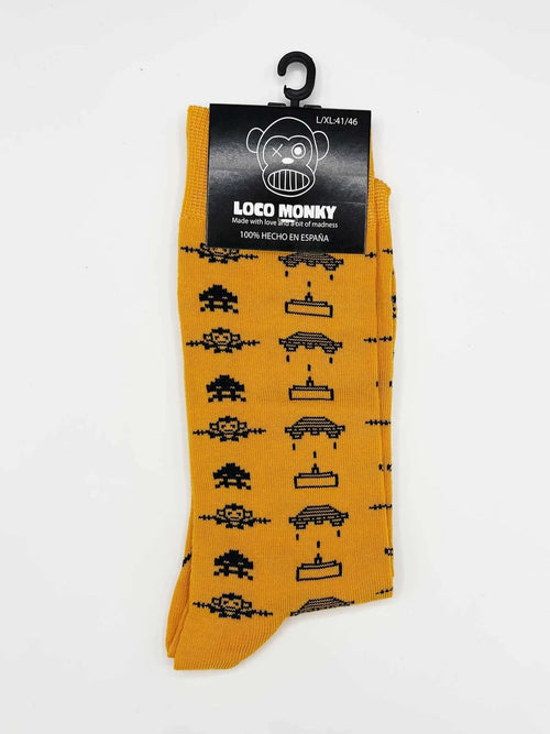 Calcetines Loco Monky Space Monky Mostaza