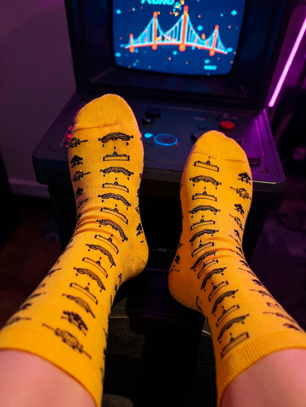 Calcetines Loco Monky Space Monky Mostaza