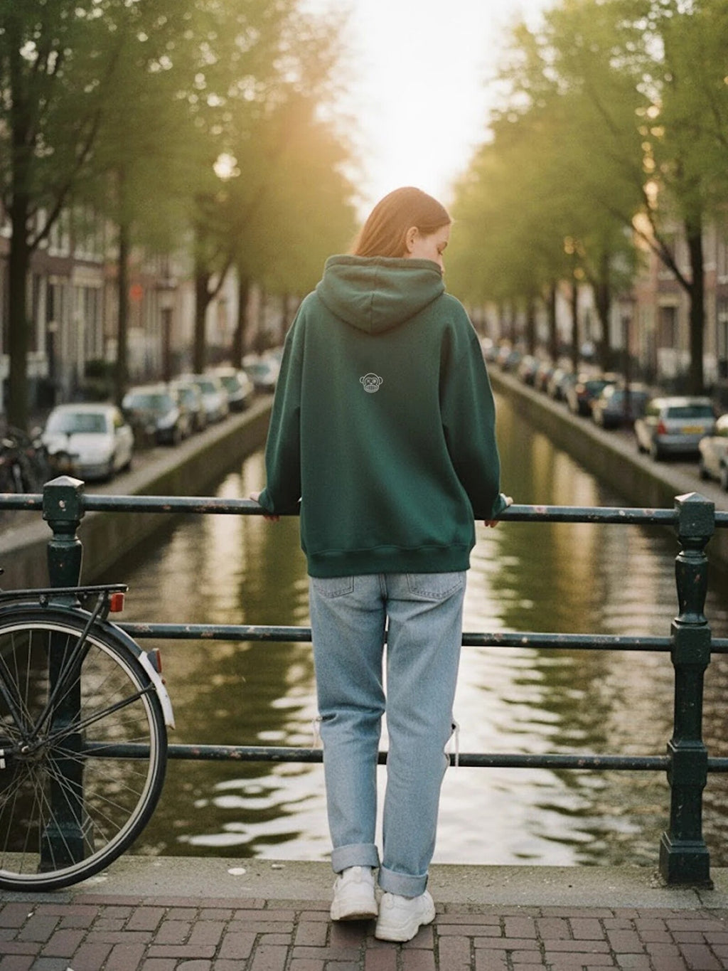 Sudadera Loco Monky Bendita Locura Verde oscuro