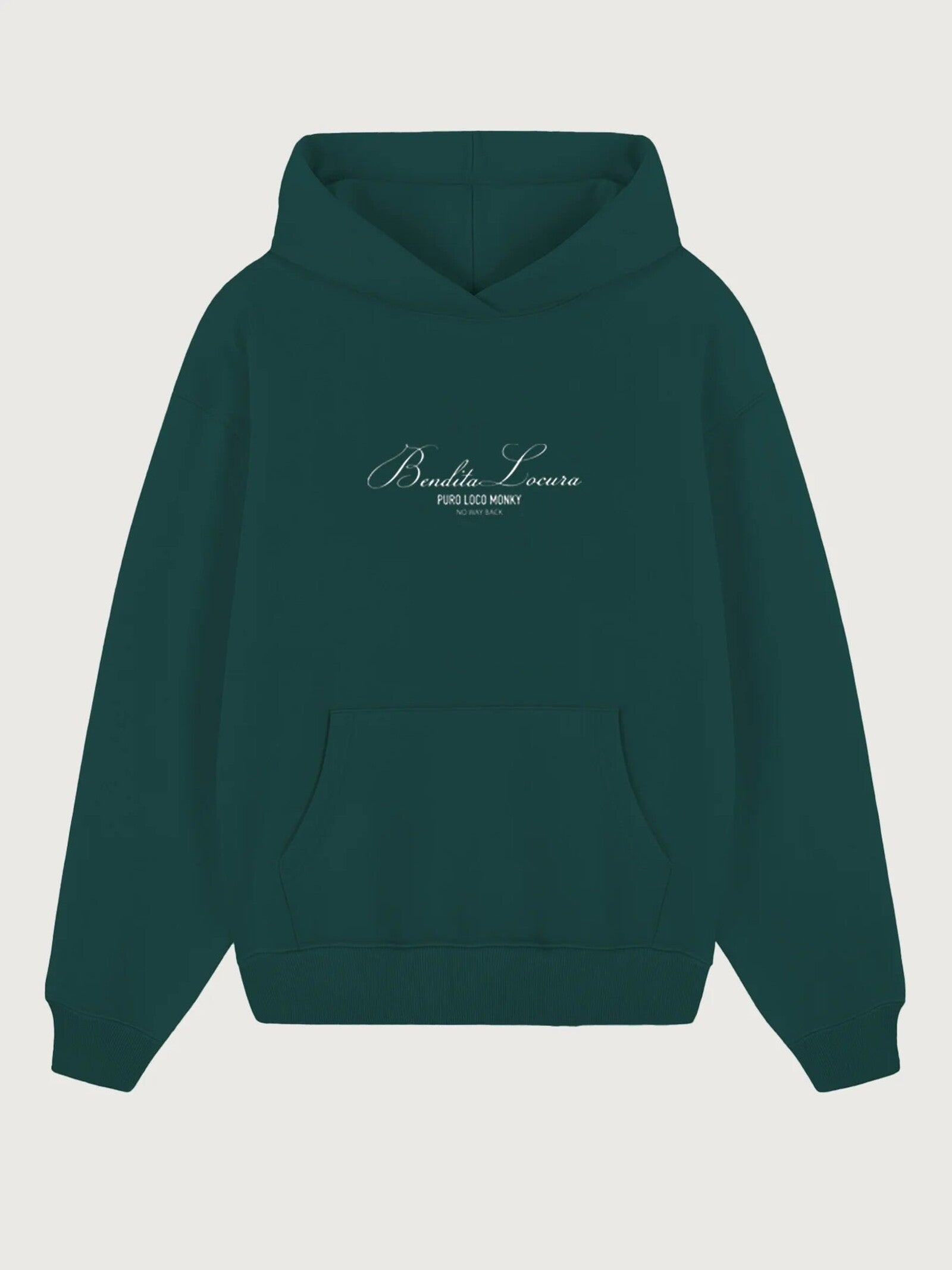 Sudadera Loco Monky Bendita Locura Verde oscuro