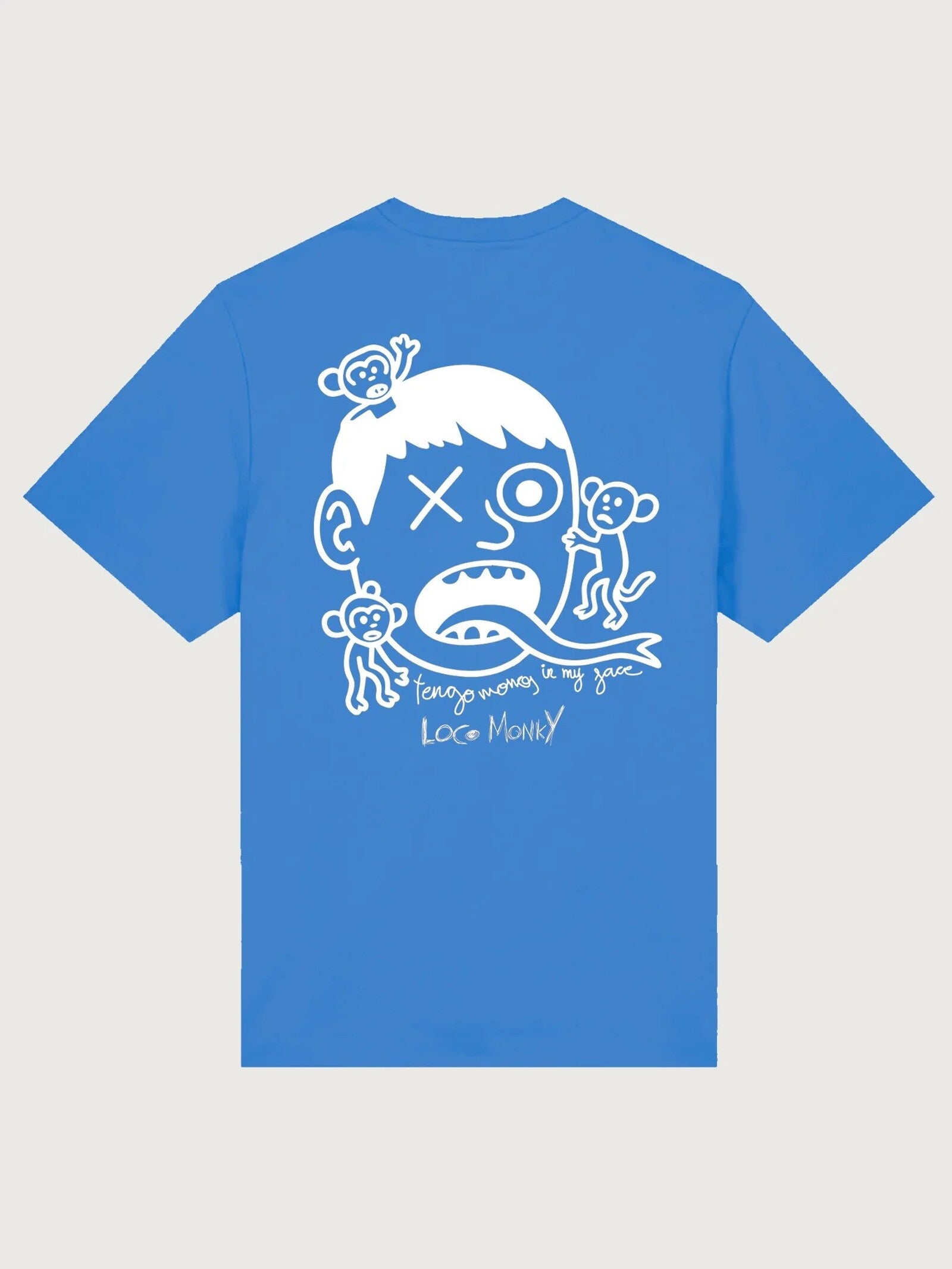 Camiseta Loco Monky Monos in my face Azul