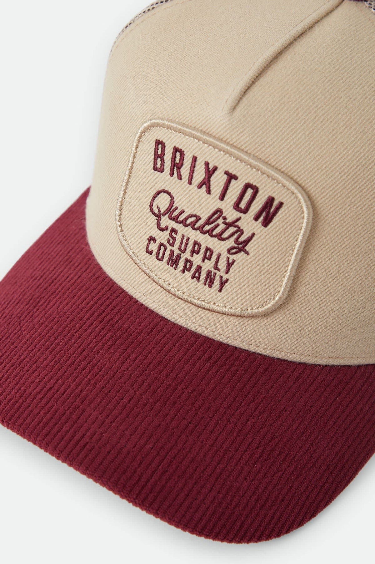 Gorra Brixton Hubal C Oat Mel/Dark brick Corduroy