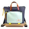 Mochila Daniel Chong Book Holder Mini Cuadrada Azul Marino Celeste