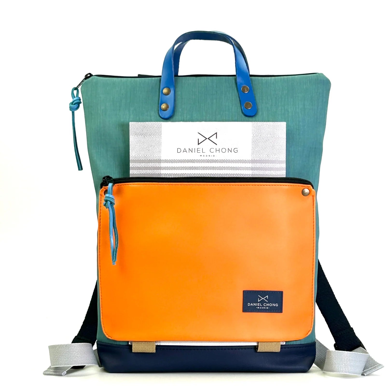 Mochila Daniel Chong Book Holder Iconic Turquesa Calabaza