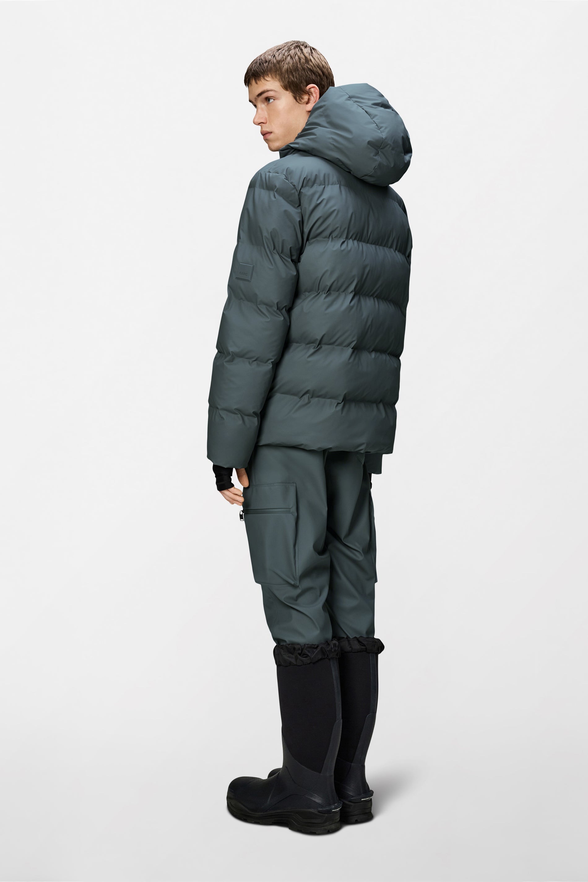 Chaqueta Rains Alta Puffer Jacket W3T3 Dark Grey