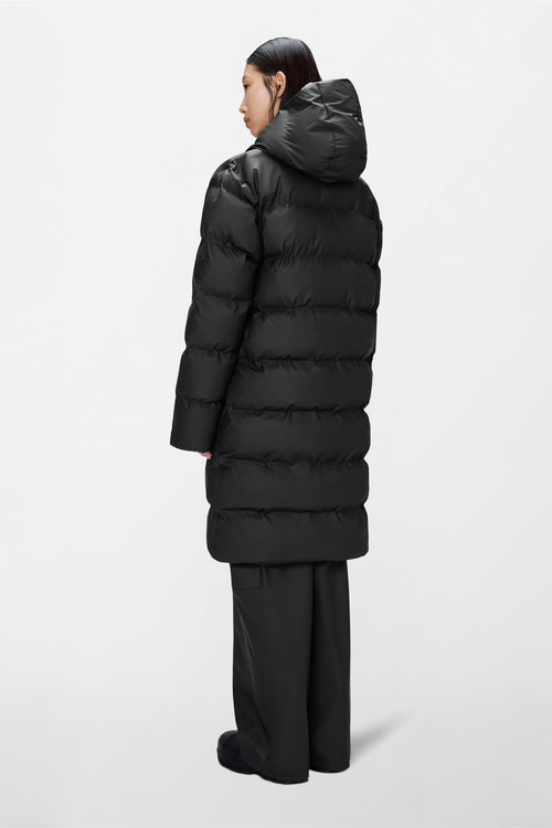Abrigo Rains Alta Longer Puffer Jacket W3T4 Negro