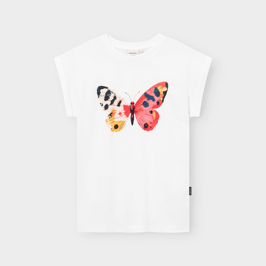 Camiseta Dedicated Visby Painted Butterfly White