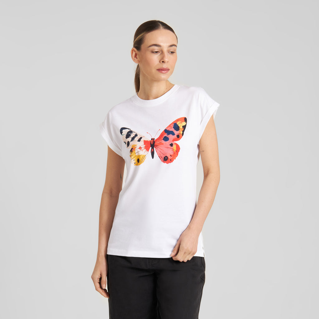 Camiseta Dedicated Visby Painted Butterfly White