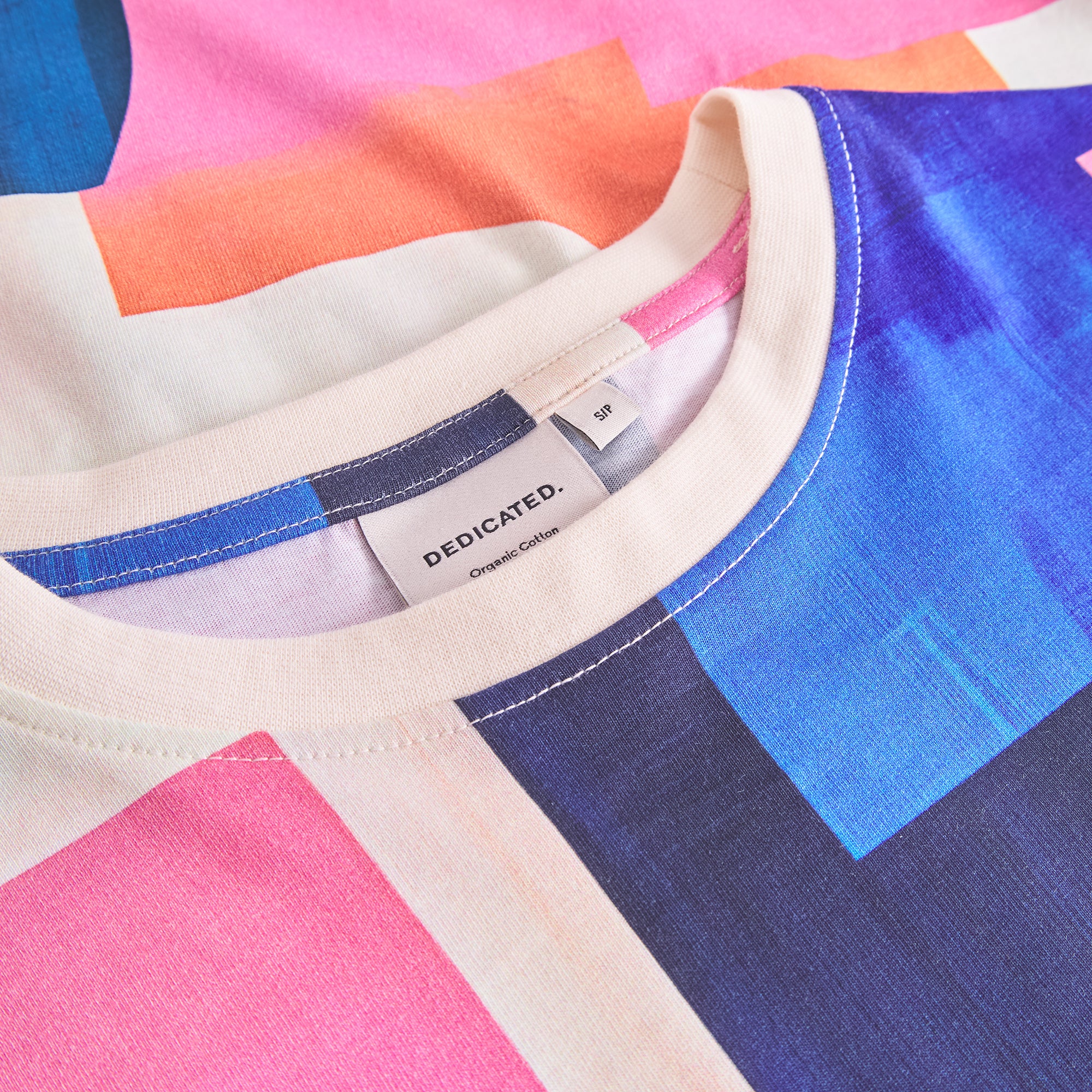 Camiseta Dedicated Vadstena Abstract Block Multi Color